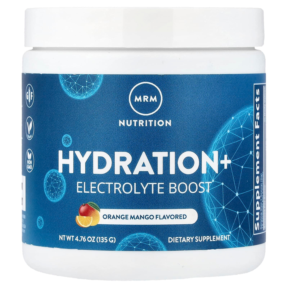 MRM Nutrition, Hydration+, электролитный баланс, со вкусом апельсина и манго, 135 г (4,76 унции)