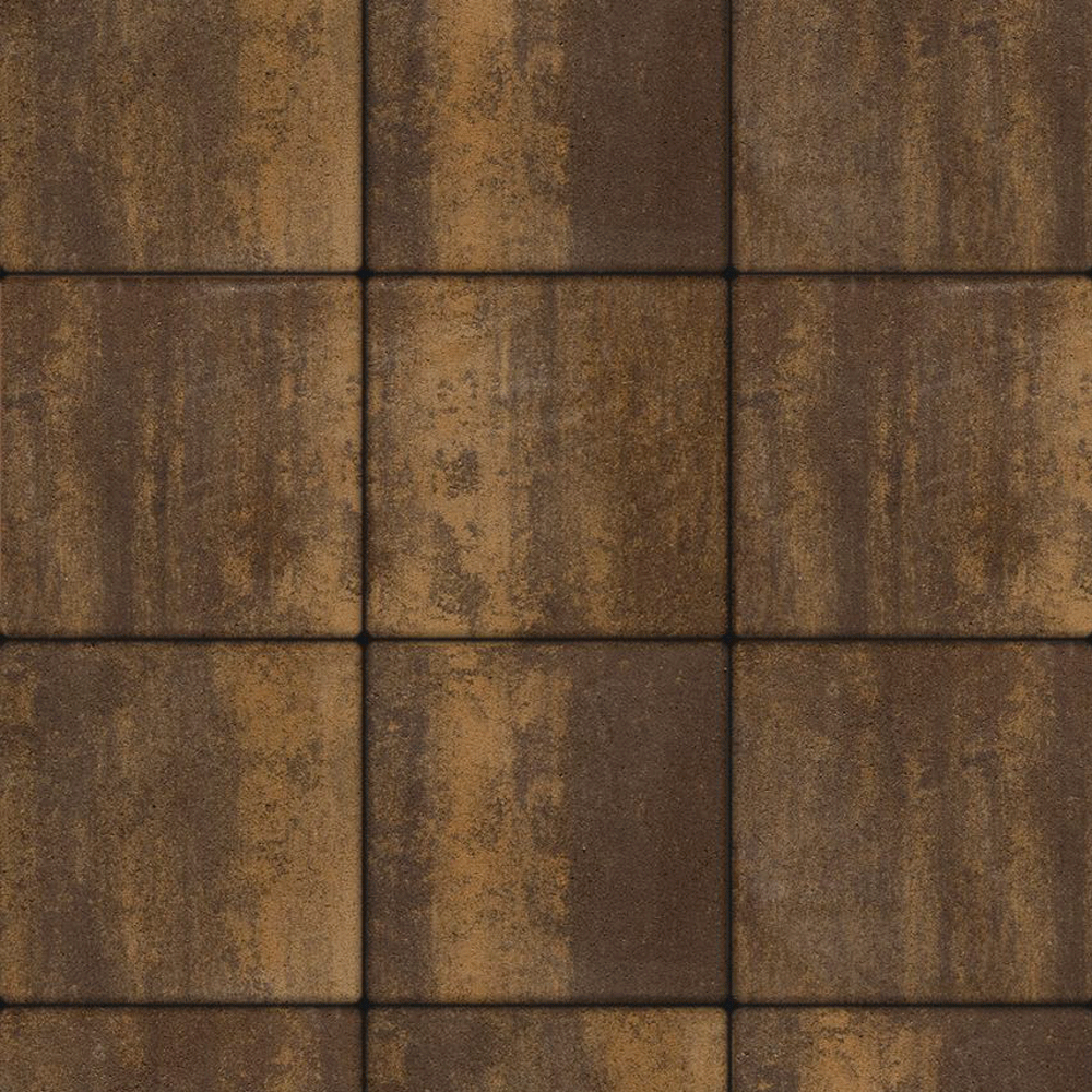 Тротуарная плитка КВАДРАТ 300х300 мм - Листопад гладкий Мокко