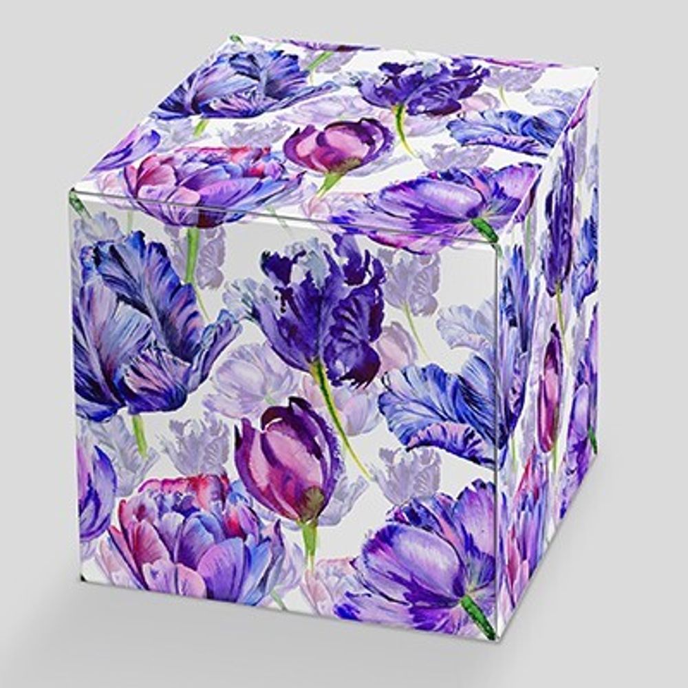 Коробка для кружки фиолетовая &quot;Тюльпаны&quot;