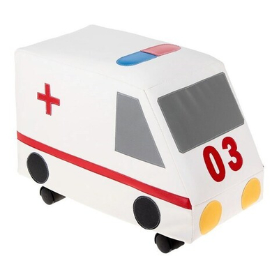Мягкий модуль Машина скорой помощи на колёсиках, МИКС