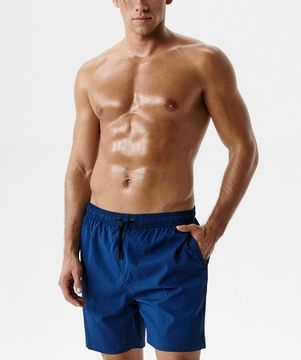 Шорты пляжные мужские (1шт) Atlantic KMB-226, полиэстер, темно-голубой