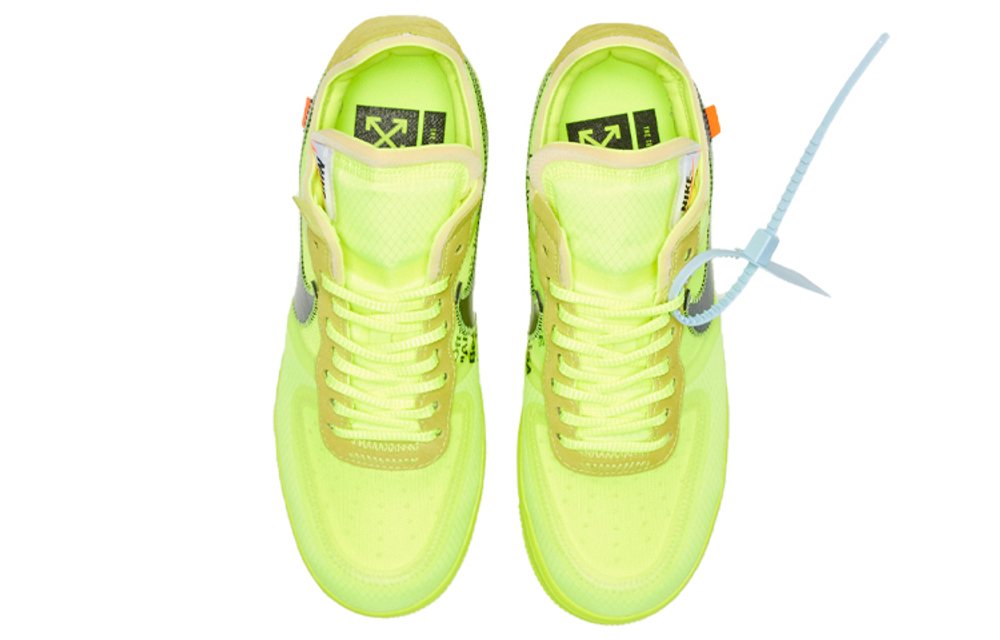 Кроссовки Off-White X Nike Air Force 1 Part 2 Volt The Ten