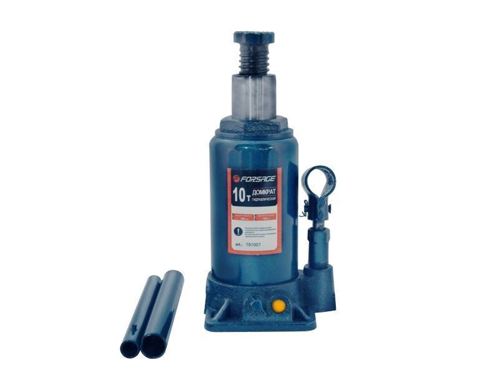 Домкрат бутылочный 10т низкий с клапаном (h min 160мм, h max 290мм) Forsage F-T91007