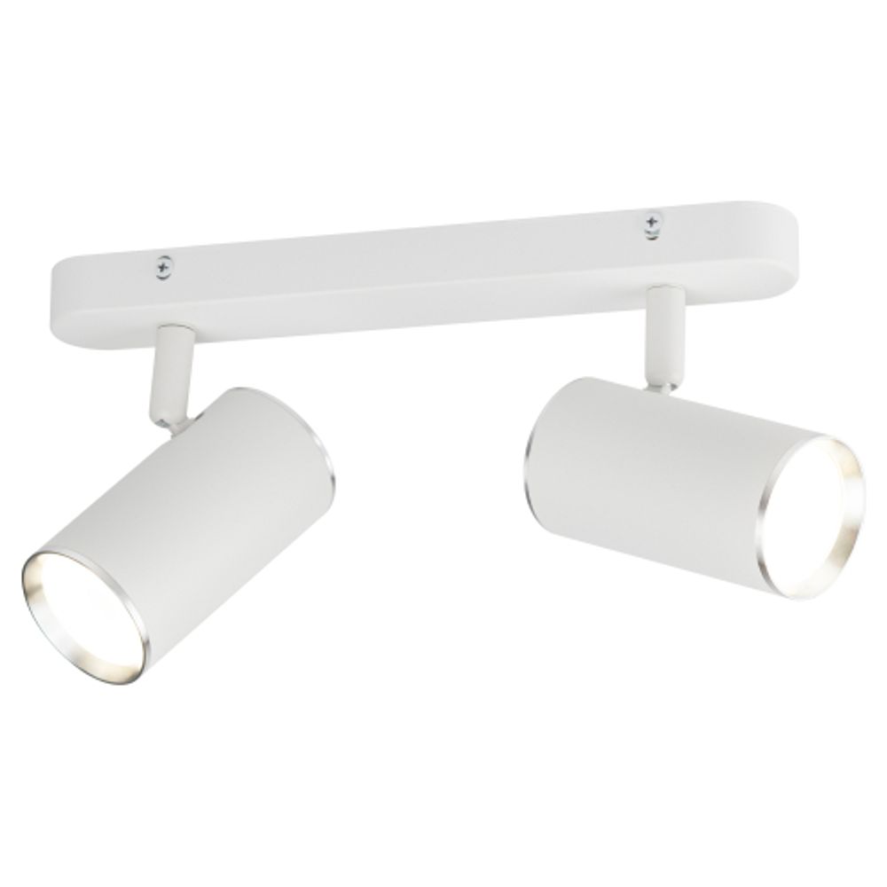 Светильник настенно-потолочный спот ЭРА OL35-2 WH MR16 GU10 IP20 белый хром