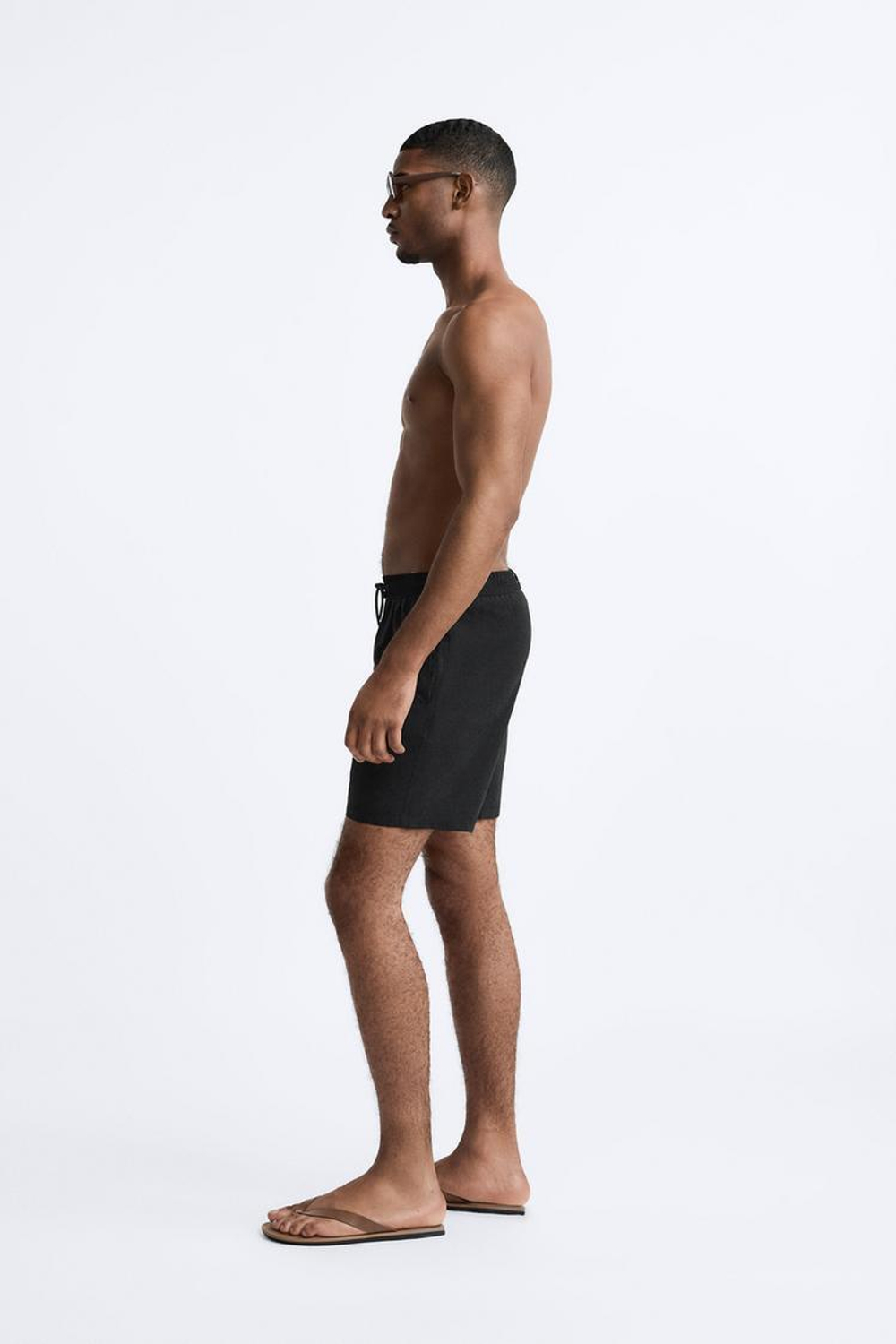 ZARA ДЛИННЫЕ ПЛАВКИ, ЧЕРНЫЙ