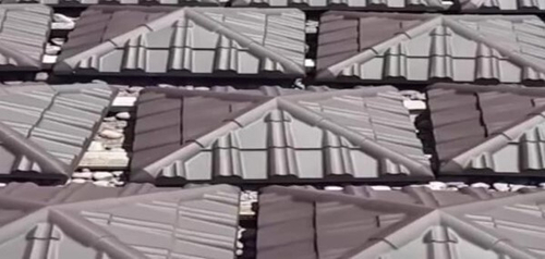 Крышка на колонну забора Черепица