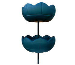 Садовый цветник Гейзер-2 с вазонами 600, цвет зеленый, высота 1250