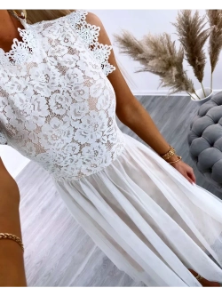 кружевное белое платье + plus size