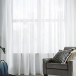 Занавеска из вуали "Ф. СИРЕНА" на шторной ленте, цвет белый, Польша.