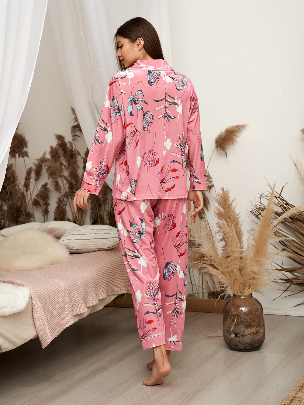 [m]Пижама женская велюровая 2506