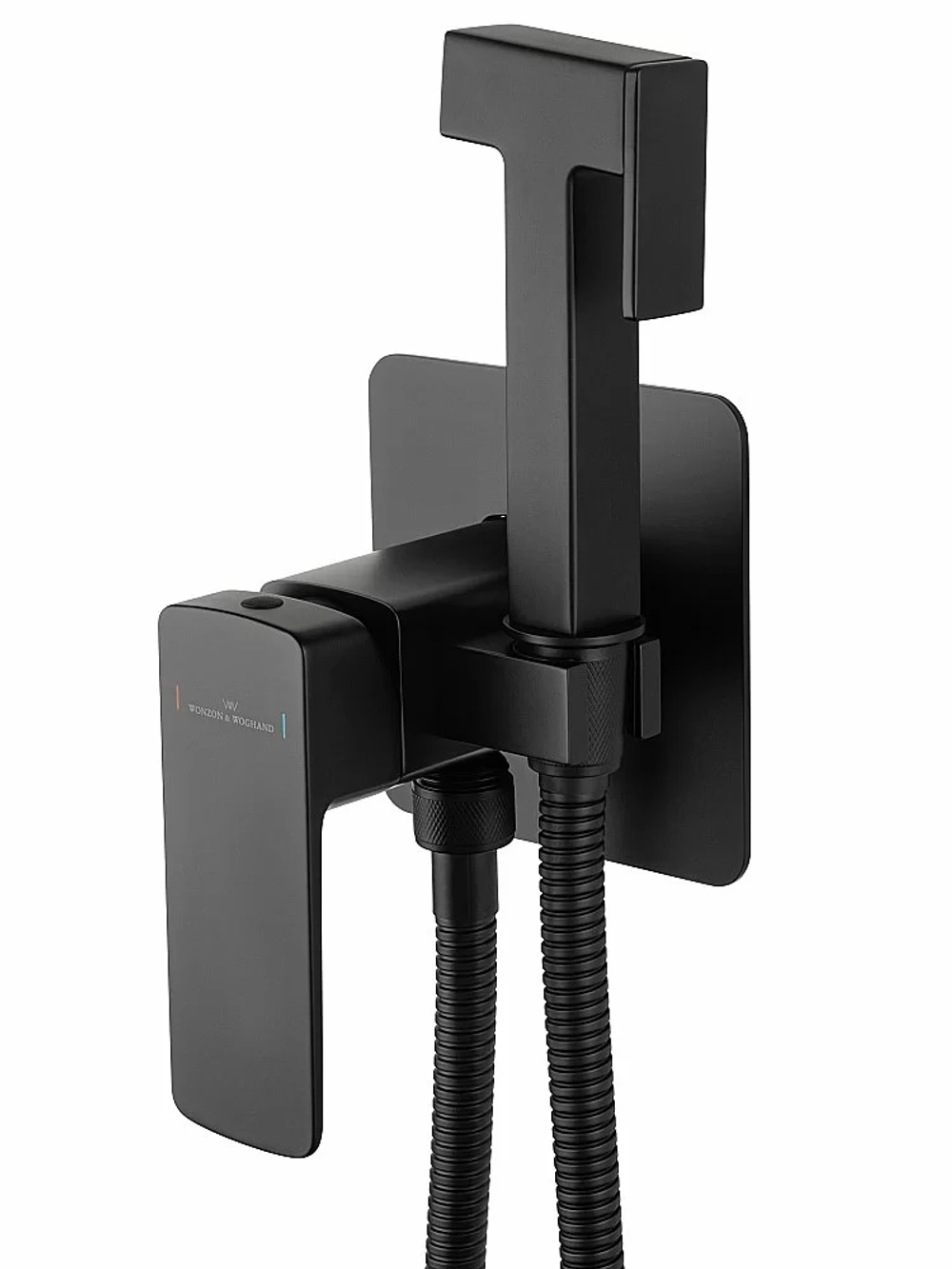 Гигиенический душ со смесителем встраиваемый WONZON & WOGHAND EDGE WW-88829003-MB черный матовый