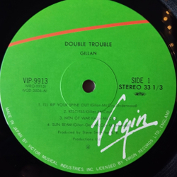 Винтажная виниловая пластинка LP Ian Gillan Double Trouble (Japan 1981) (No Obi) Hadely Bop Pop