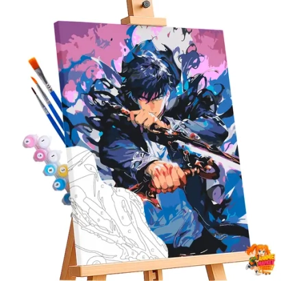 Картина по номерам Поднятие уровня в одиночку Сон Джин-Ву