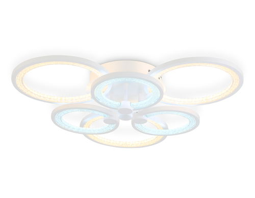 Светильник потолочный светодиодный с пультом FA4085/3+3 WH белый 100W 3000K+6400K/4200K/6400K+3000K 620*570*120 (ПДУ ИК)