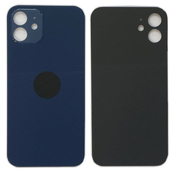 Задняя крышка для Apple iPhone 12 Синий (стекло, широкий вырез под камеру) - Премиум