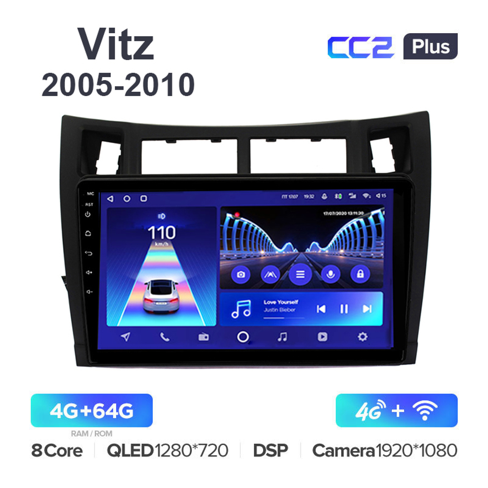 Teyes CC2 Plus 9"для Toyota Vitz 2005-2010