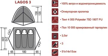 Палатка Indiana LAGOS 3