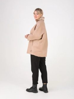 Дубленка зимняя натуральная оверсайз больших размеров