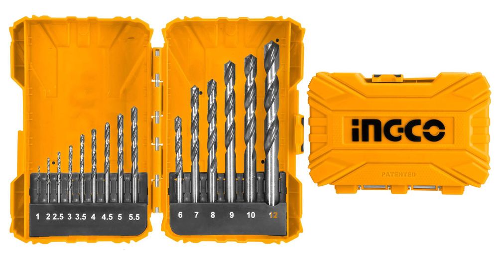 Набор сверл по металлу HSS M2 15 шт. INGCO AKDL51502 INDUSTRIAL