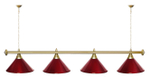 Лампа STARTBILLIARDS 4 пл. (плафоны зеленые,штанга золотая,фурнитура золото)