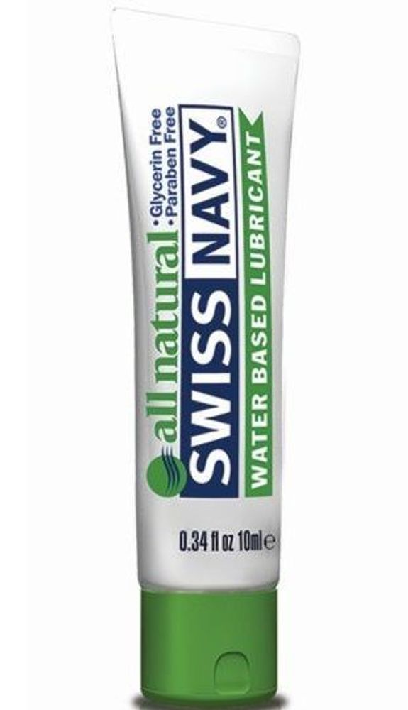 Гипоаллергенный лубрикант Swiss Navy All Natural Water Base Lubricant - 10 мл.