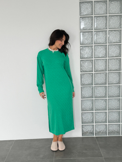 Платье «Косы» зеленое