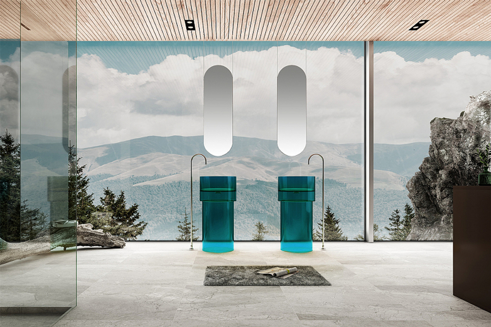 Раковина Abber Kristall 45 AT2701Aquamarin Бирюзовая