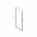 Душевая дверь Vincea Alpha 90 VDP-3AL900CLGM стекло прозрачное/профиль вороненая сталь