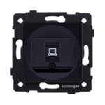 Розетка Ethernet RJ45 Cat.5, черный Kollinger REA-016BK для Aspekt, Eleganz, Reflex