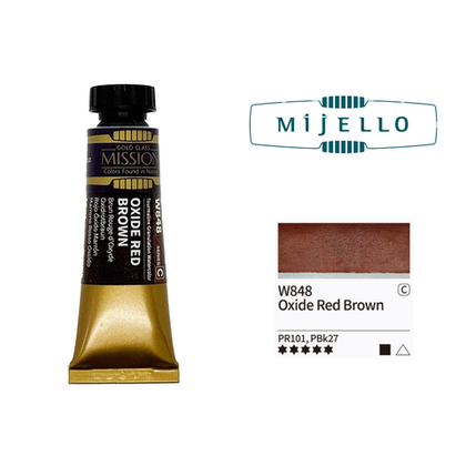 Акварель Mijello Granulation 15 мл. W848 [C] Oxide Red Brown