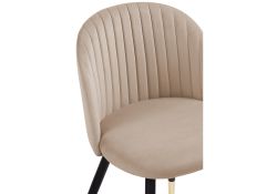 Стул на металлокаркасе Gabi dark beige / black / gold