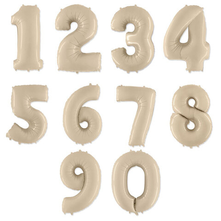 Цифра Бежевая 102см на выбор