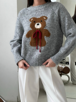 Свитер Bear серый