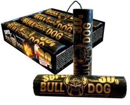 Петарды фитильные "SUPER BULL DOG" В030 119мм 26-30мм к-т4  (1/60)