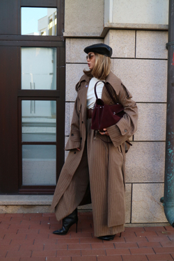 Тренч double-breasted pinstripe