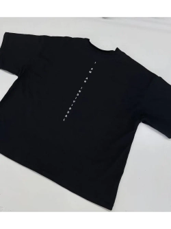 Футболка черная оверсайз с принтом на спине