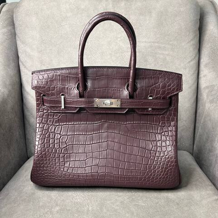 Сумка Hermes из кожи крокодила 30 см