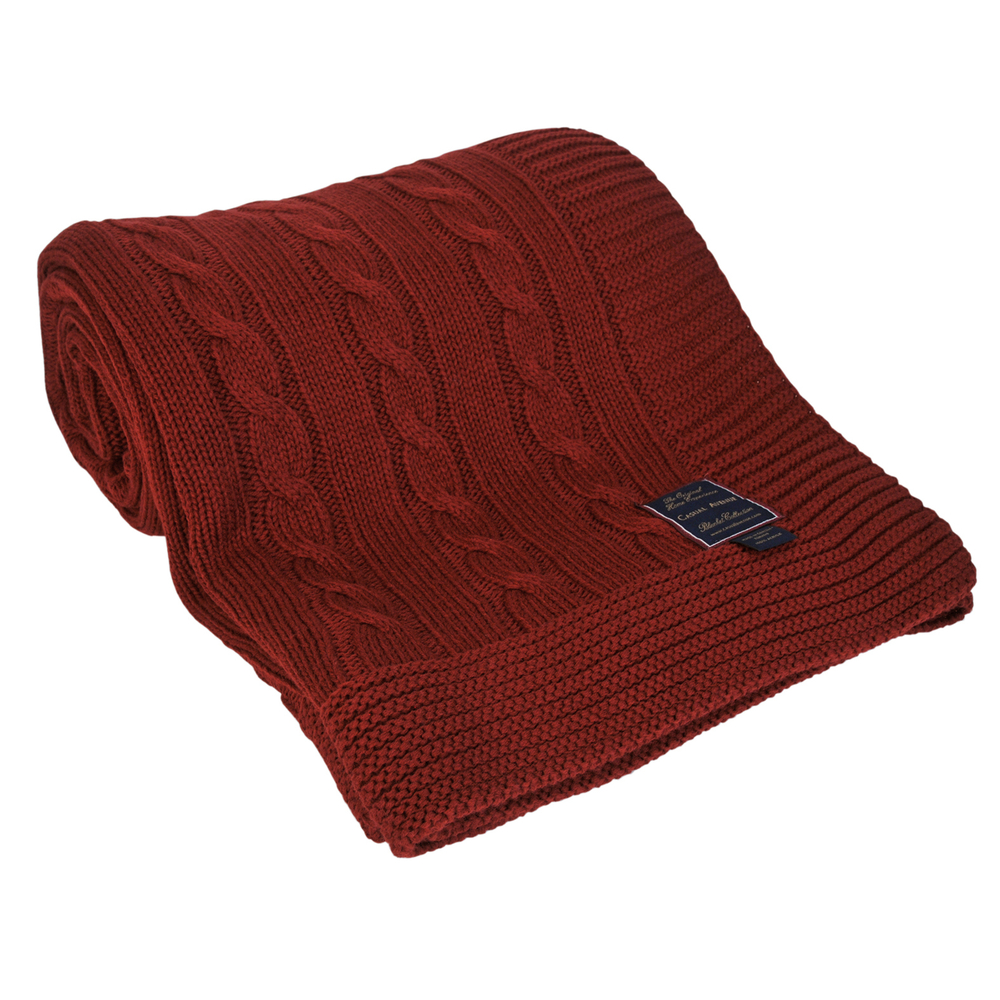 Плед 130х170 Boston от Casual Avenue темно-красный Турция