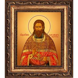 Александр Андреев священномученик пресвитер. Икона на холсте.