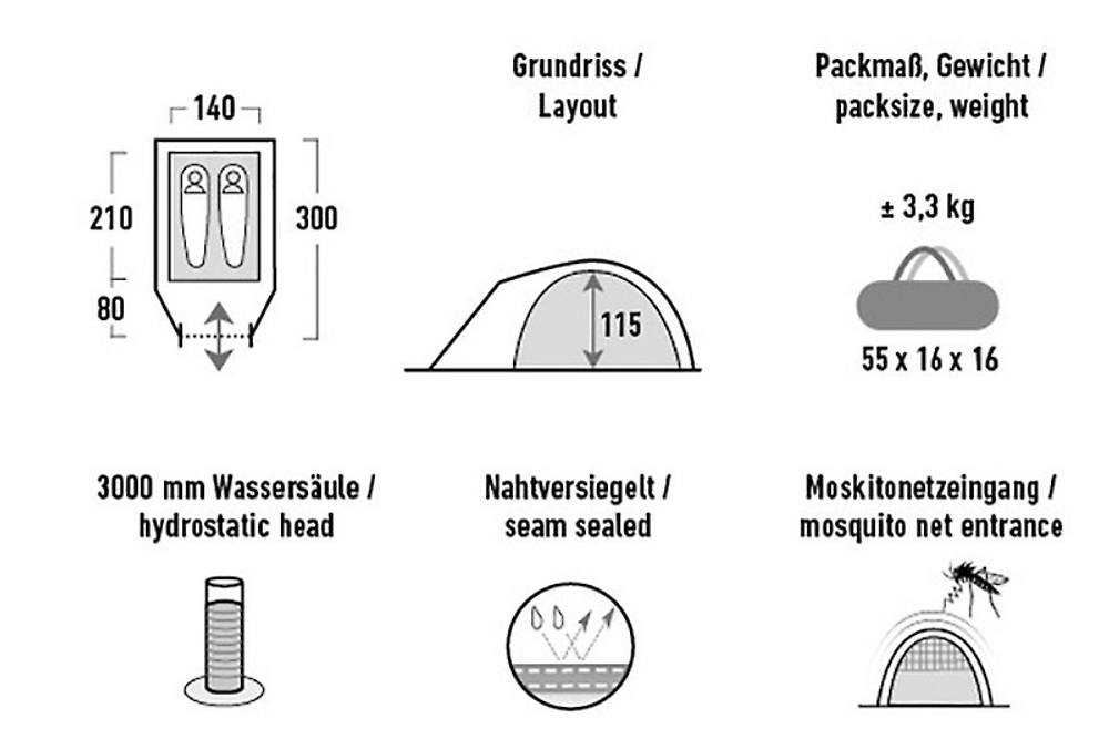Палатка High Peak Nevada 2 [10196]