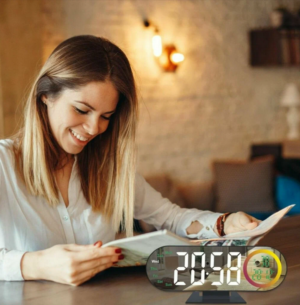 Часы-будильник настольные Gaosiio DS-3827LW BLACK