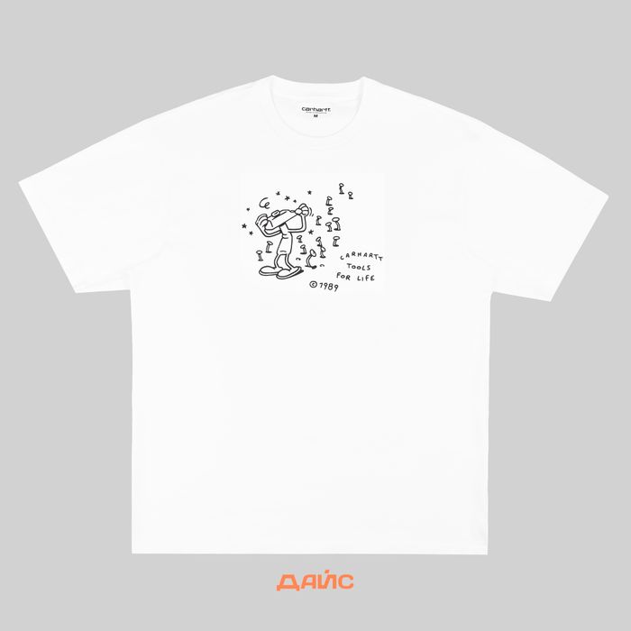 Футболка мужская Carhartt WIP Tools For Life артикул:I033262_white - купить в магазине Дайс