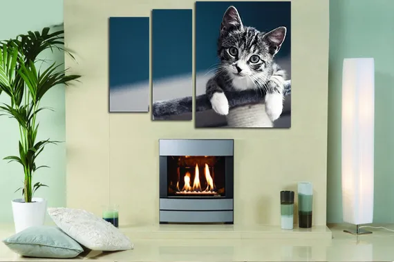 Модульная картина "Ласковый котёнок"