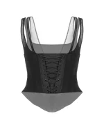 Чёрный корсет майка