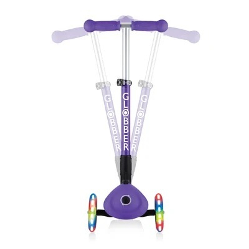 Самокат Globber Junior Foldable Lights фиолетовый