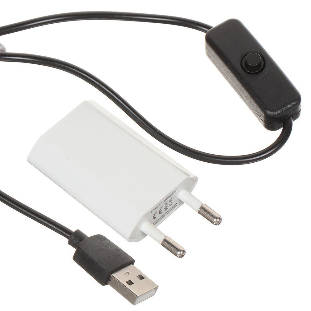 Светильник настольный на прищепке, USB+адаптер, черный, SPE17156-14/333935