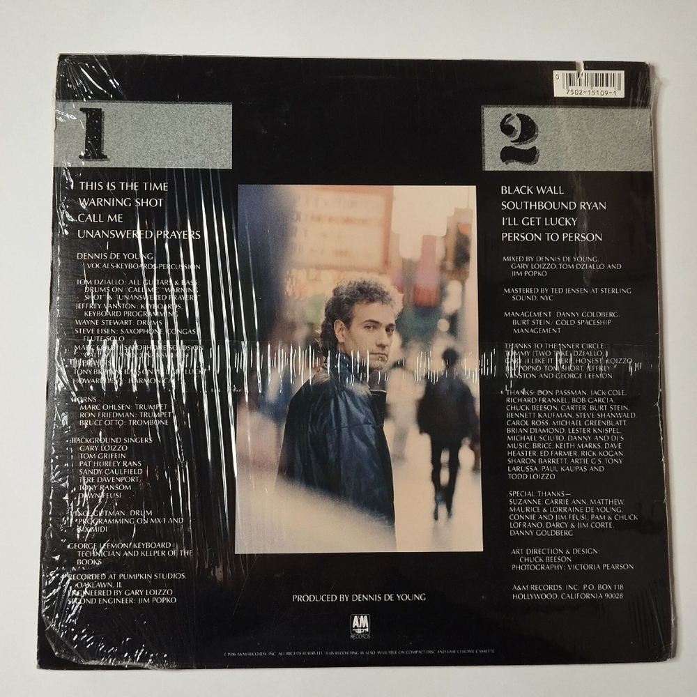 Винтажная виниловая пластинка LP Dennis De Young Back To The World (USA 1986)