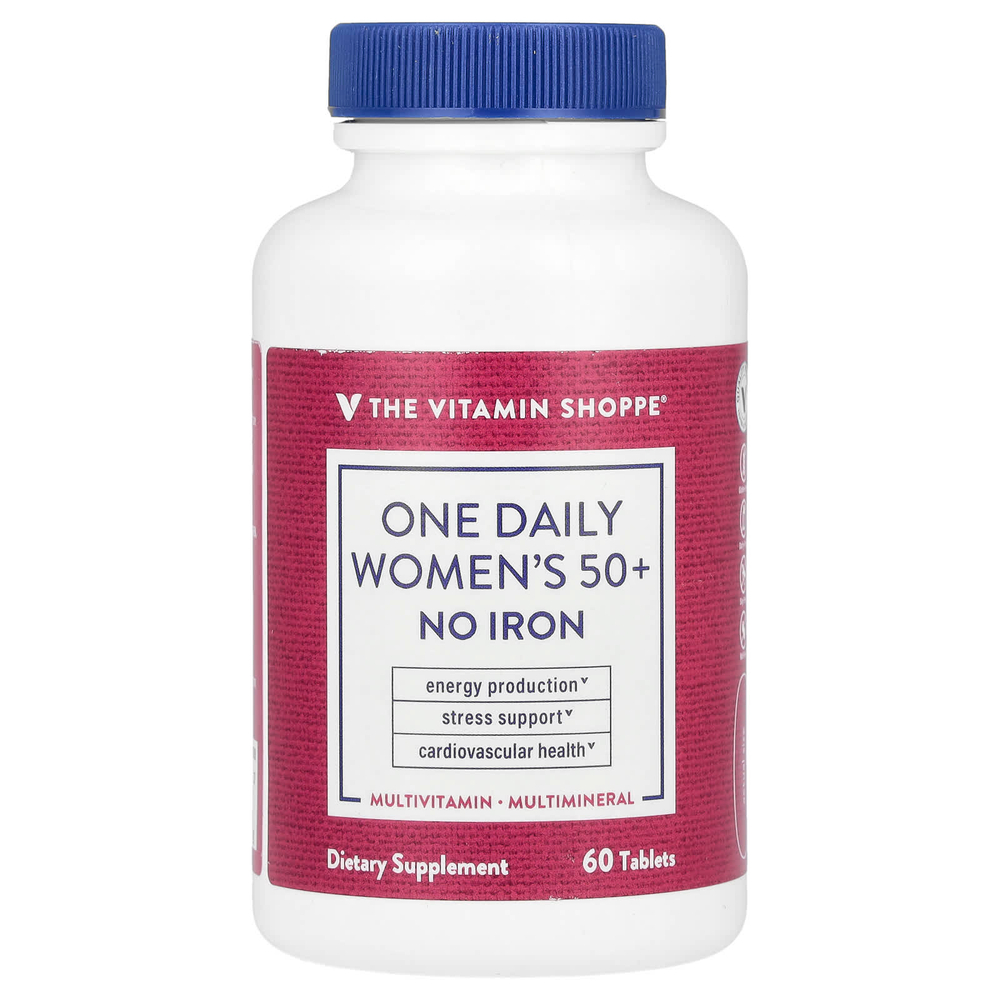 The Vitamin Shoppe, One Daily для женщин старше 50 лет, без железа, 60 таблеток