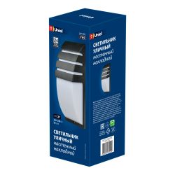 UUL-S41A 40W-E27 IP65 BLACK Светильник уличный. под лампу Е27. Архитектурный накладной. Корпус черный. TM Uniel.