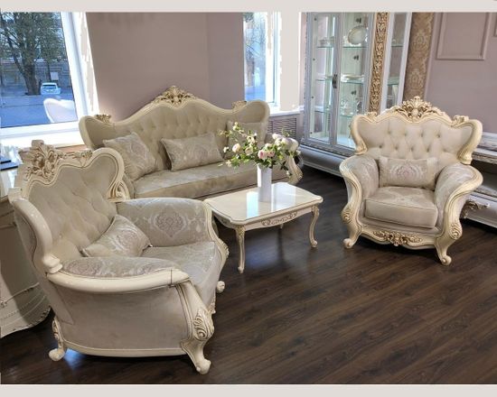 Набор мягкой мебели  ДЖОКОНДА крем глянец